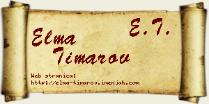 Elma Timarov vizit kartica